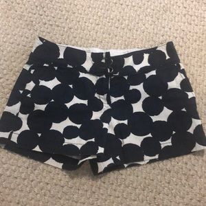 Loft navy polka dot shorts